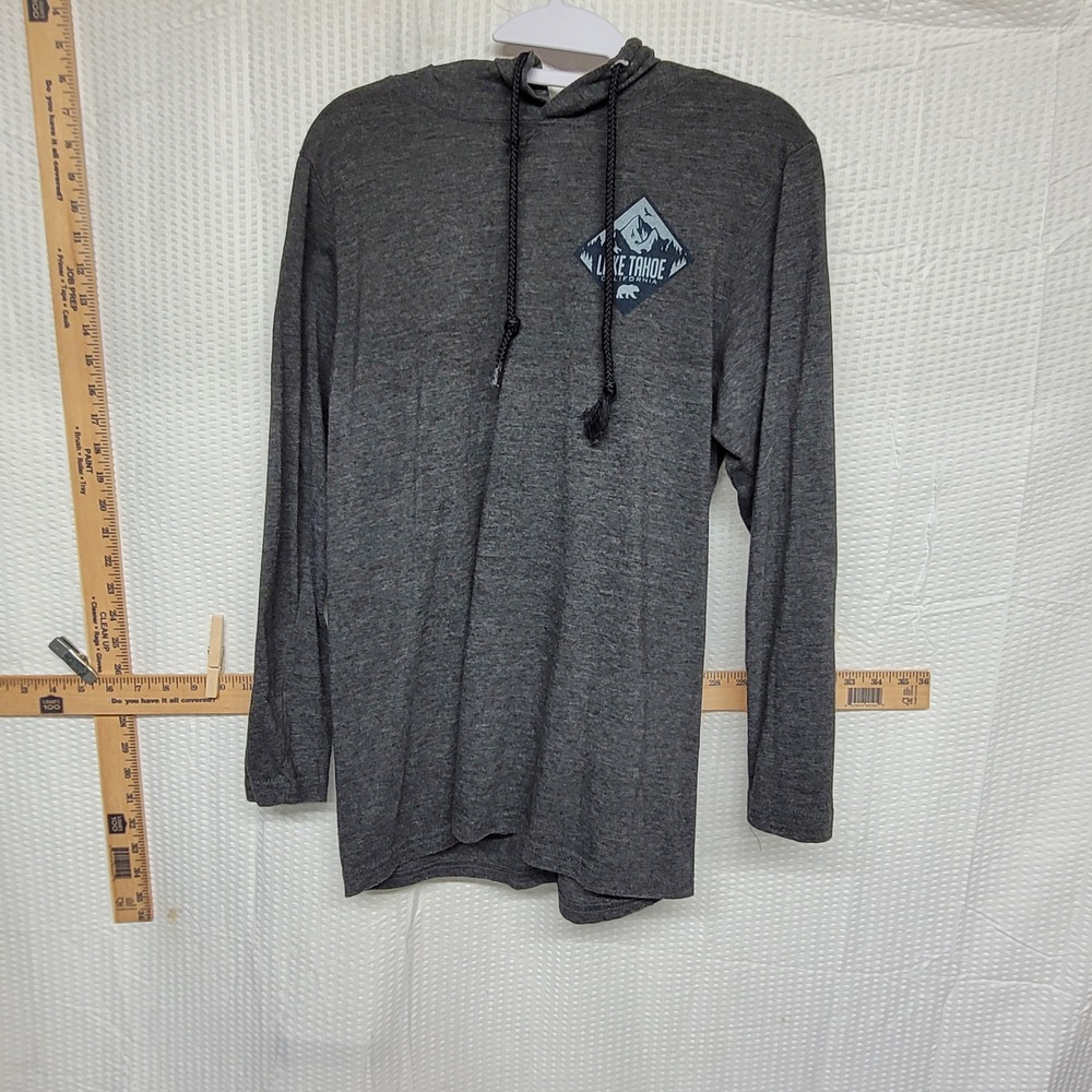 Prairie Mountain Lake Tahoe California Hoodie T-Shirt Heather Grey Small